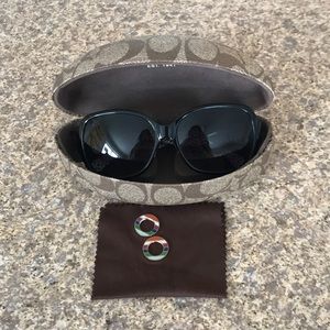 Coach Ella Black Sunglasses with Case S815